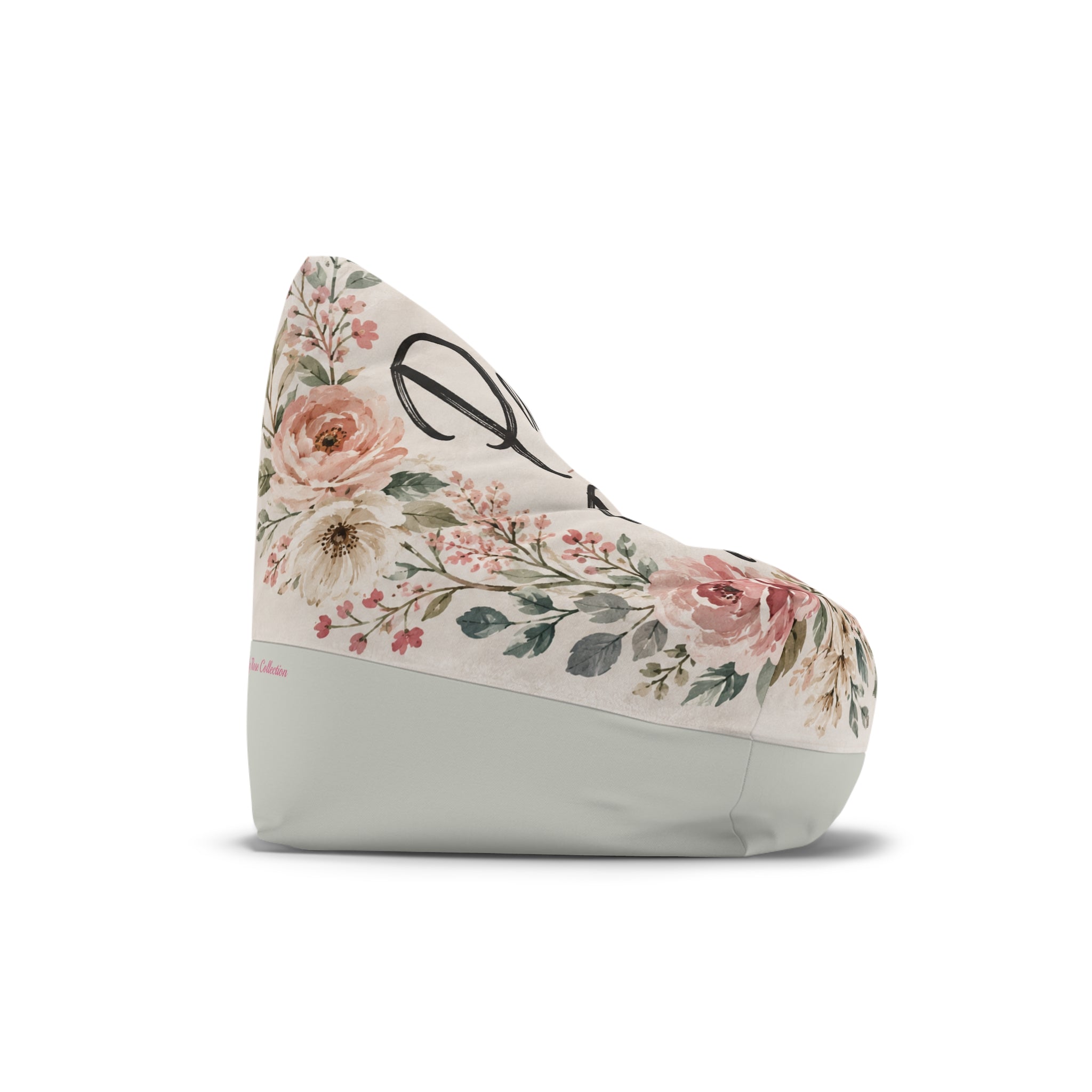 Floral Serenity Bean Bag Cover — Flower Lounge Chair Cover - Peace Over Perfection