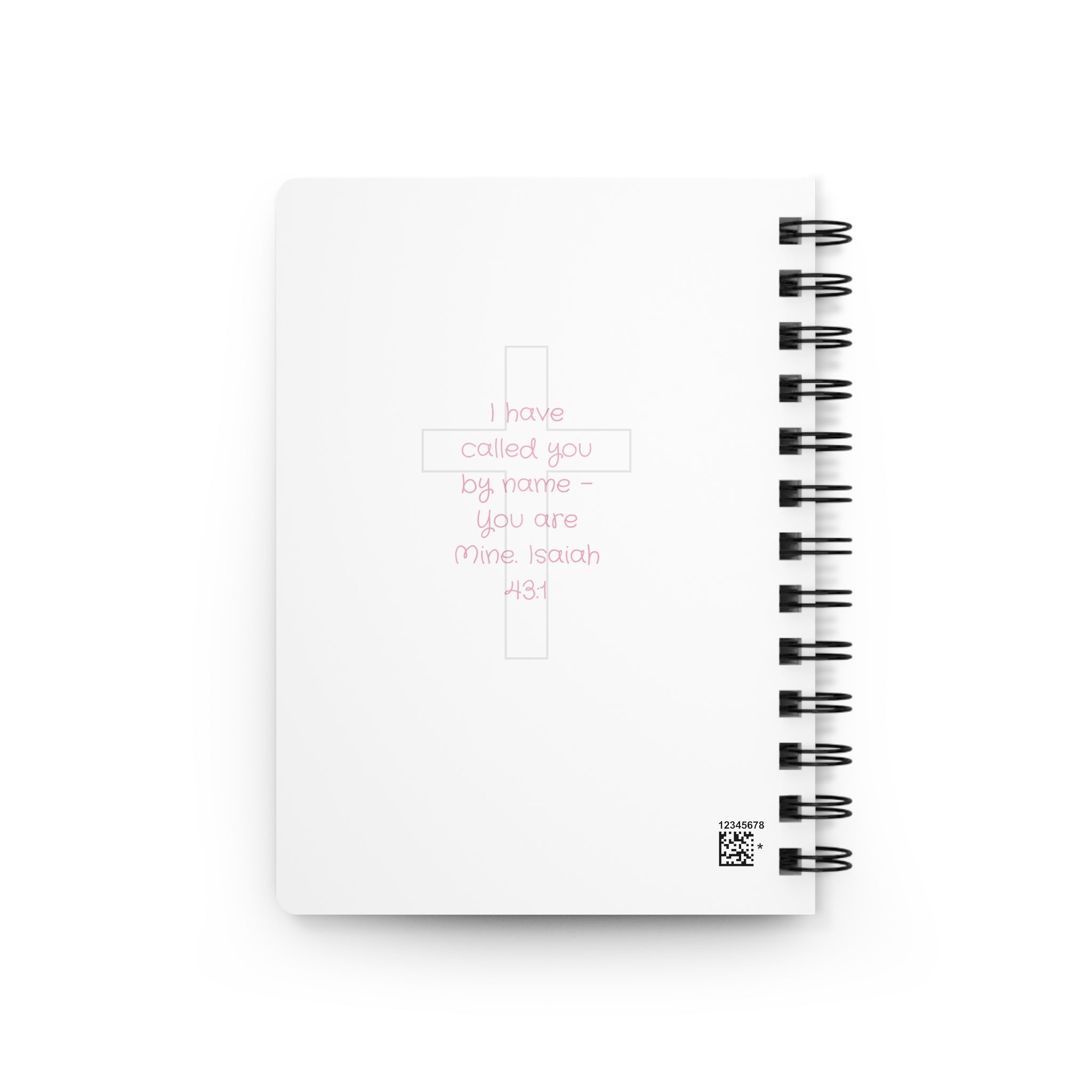 He Knows My Name Spiral Journal — Christian Heart & Cross Prayer Notebook