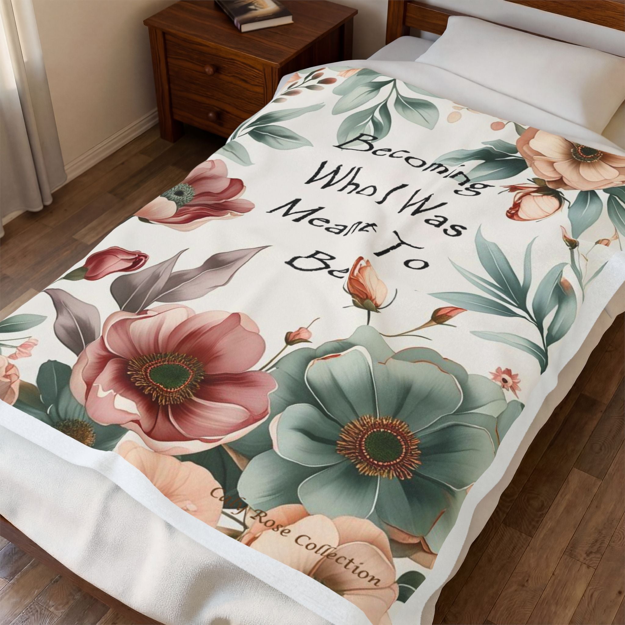 Velveteen Plush Blanket - Becoming Who I Was Meant to Be