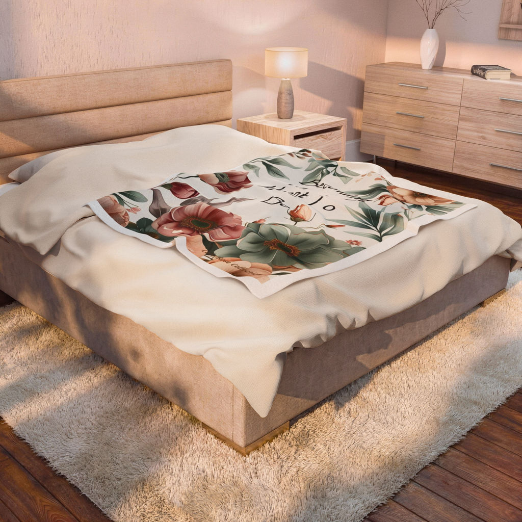 Velveteen Plush Blanket - Becoming Who I Was Meant to Be