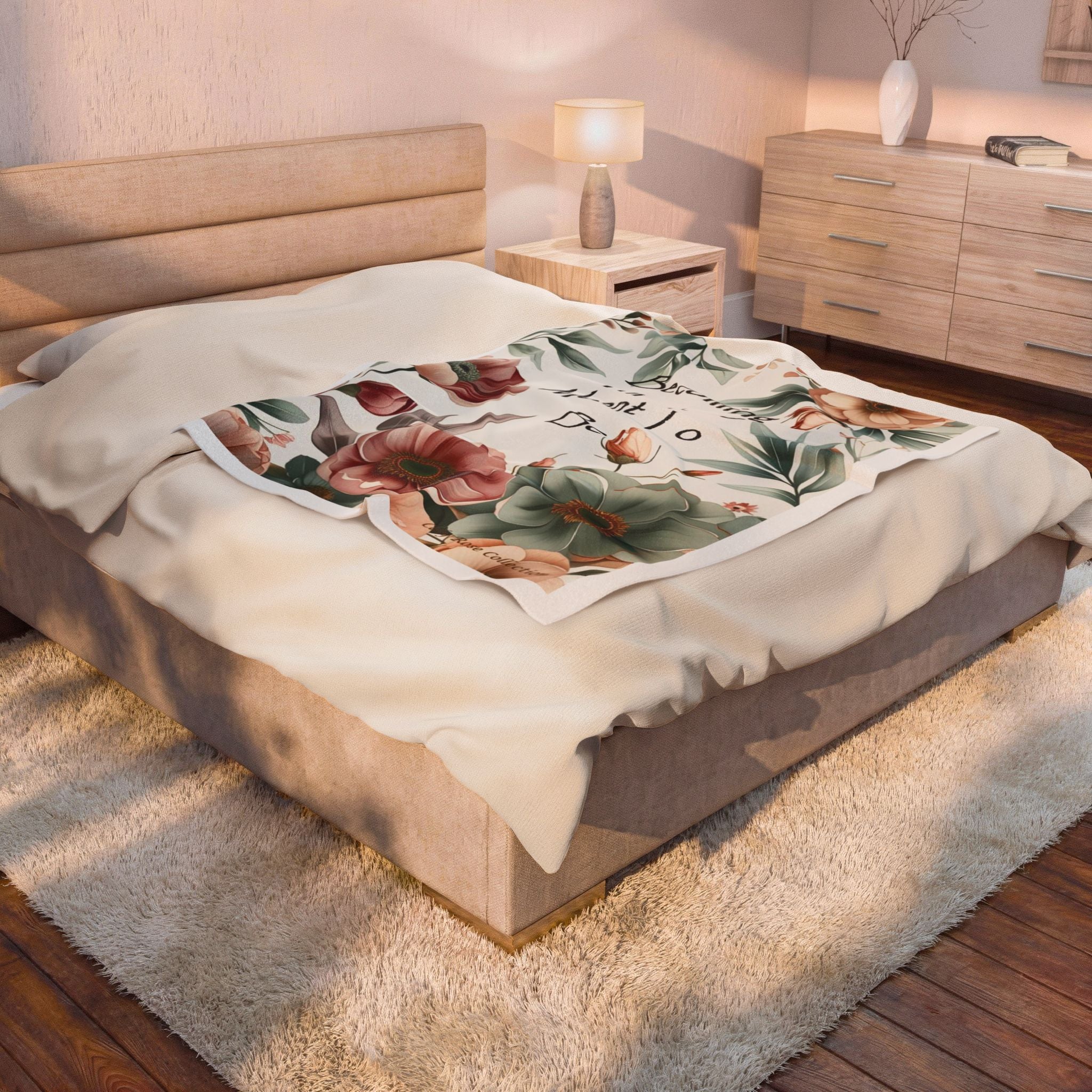 Velveteen Plush Blanket - Becoming Who I Was Meant to Be