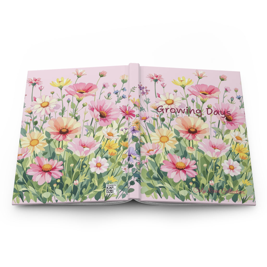 Hardcover Journal — "Growing Days" Floral Notebook for Gratitude, Planning & Daily Reflection