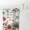 Floral 'Becoming Who I Was Meant To Be' Beach Towel