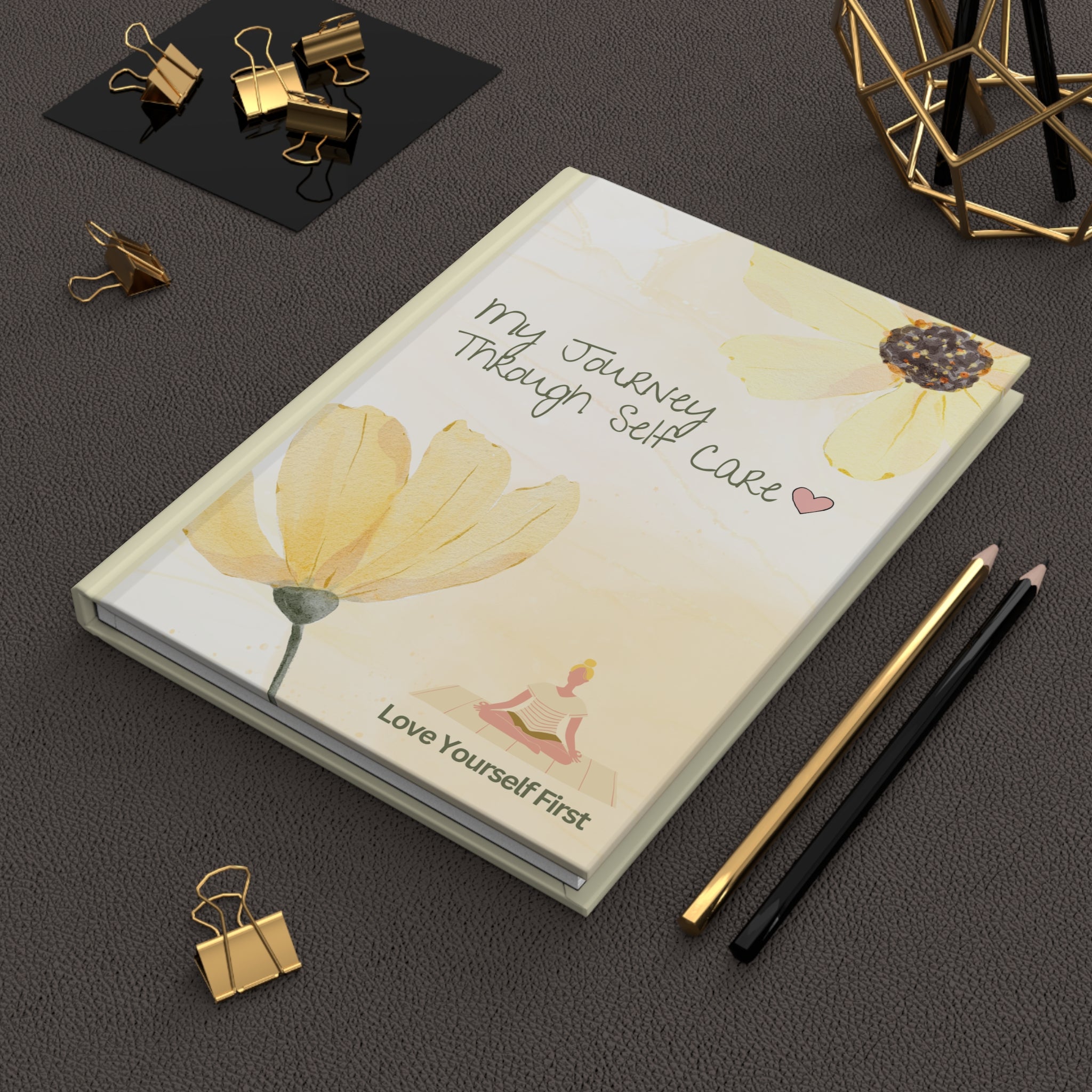 Self-Care Journal Hardcover — "My Journey Through Self Care"