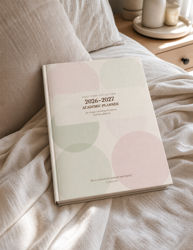 Caly Rose Collection 2026 - 2027 Academic Planner - For the girl building the future God has planned